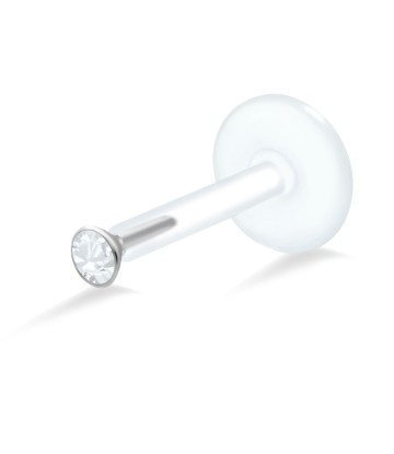 Stone Bezel Set Labret Push-in LA-181